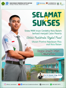 Siswa MAN IC Batam Lolos Seleksi Paskibraka Tingkat Pusat Utusan Provinsi Kepulauan Riau