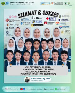 Membanggakan! 20 Siswa MAN Insan Cendekia Kota Batam Diterima di Universitas Top Dunia