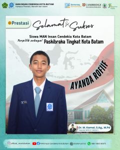 Siswa MAN Insan Cendekia Kota Batam Terpilih sebagai Anggota Paskibraka Kota Batam 2026 